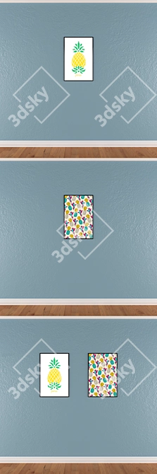 Versatile Set of Wall Paintings 3D model image 3