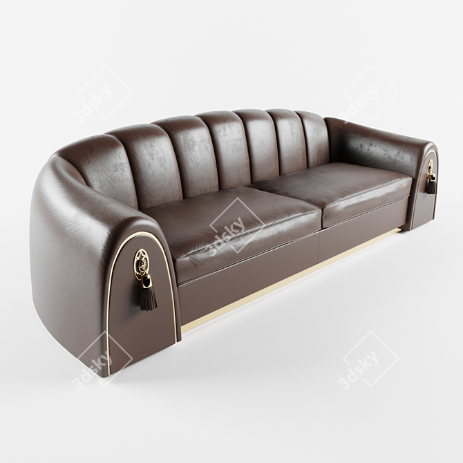 Luxury Italian Godfrey Sofa - Art Deco Style 3D model image 1