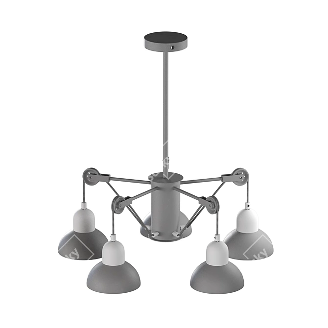 Elegant Freya Luisa Pendant Light 3D model image 2