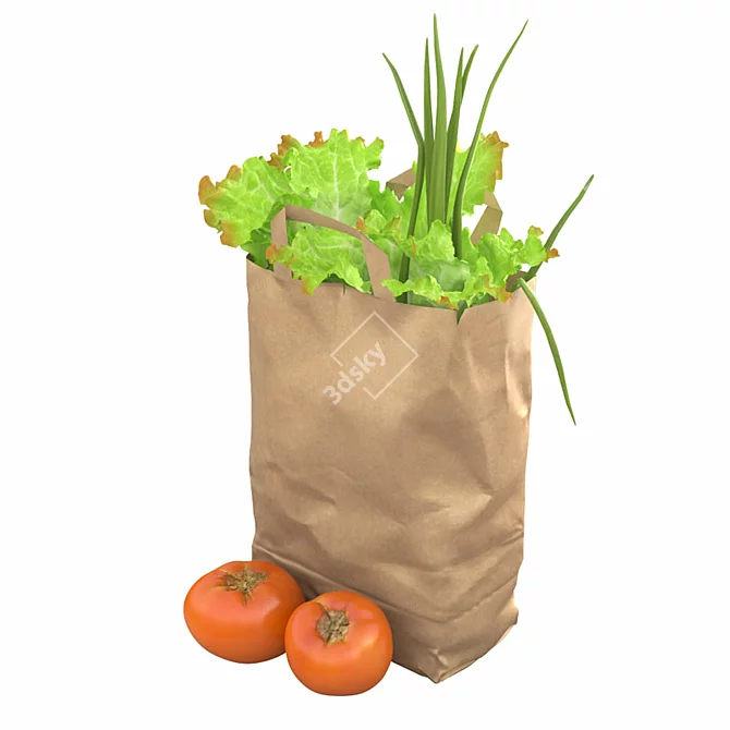 Fresh and Convenient Veggie Bundle 3D model image 1