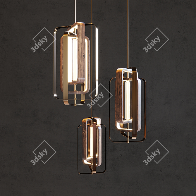 Odissey Pendant Light - d400, h700 3D model image 2