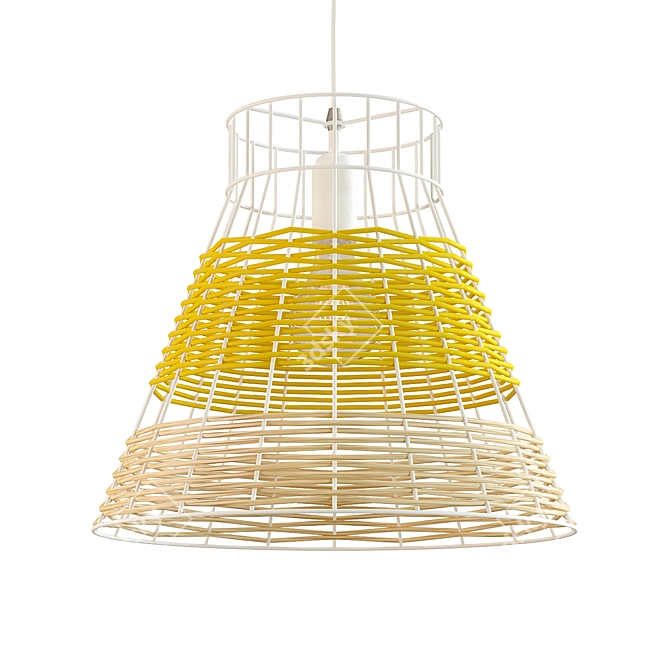 Colonel Straw Pendant: Playfully Chic Hanging Lamps 3D model image 1