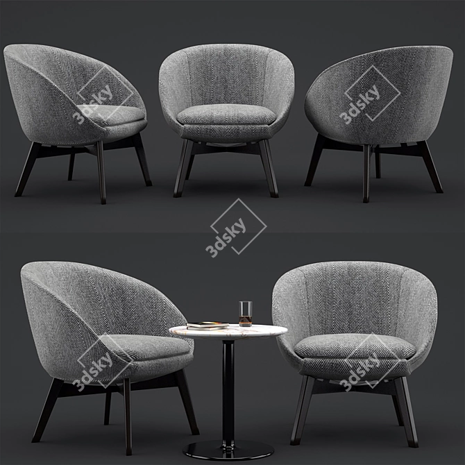 Title: Luxurious Minotti Lounge Set 3D model image 1