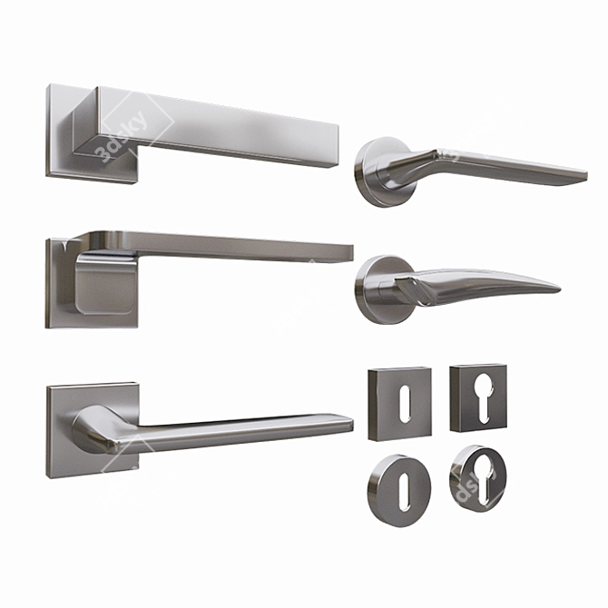 Battisti Eco Door Handles 3D model image 2