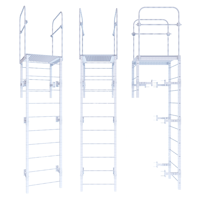 Vertical Escape: Versatile Fire Safety Solution 3D model image 3