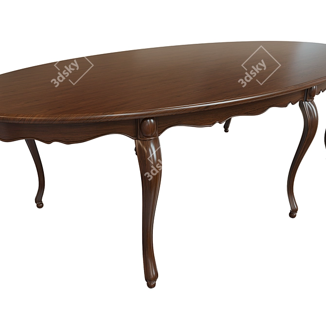 Elegant Classic Table Set 3D model image 2