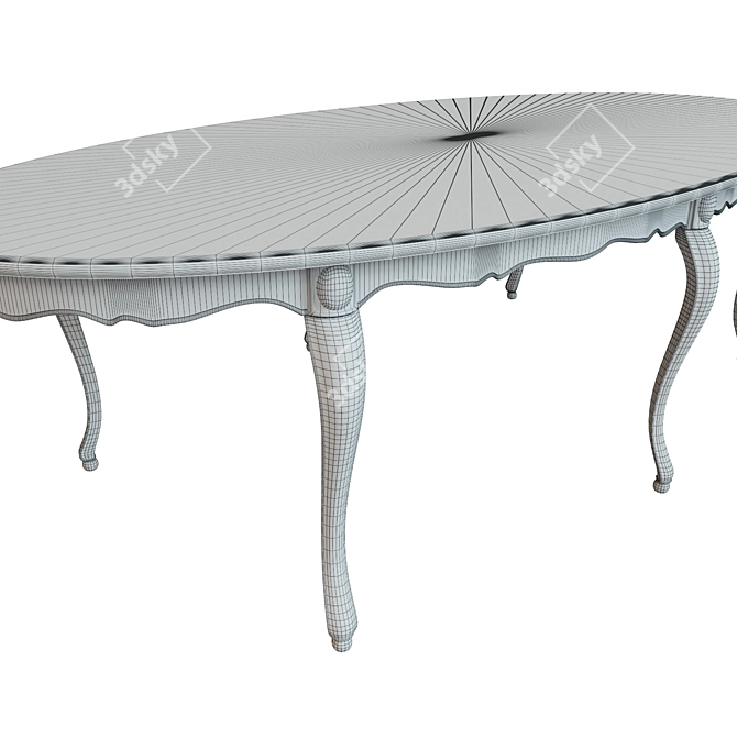 Elegant Classic Table Set 3D model image 3