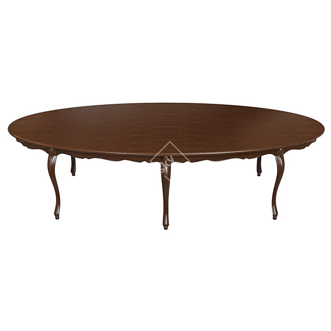 Classic Wood Table 3000 3D model image 1
