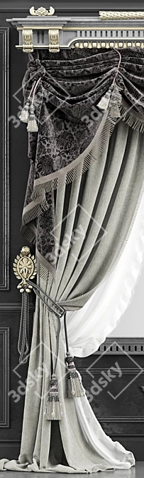 Elegant Drapery for Timeless Charm 3D model image 2