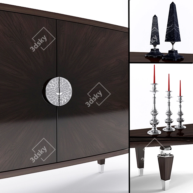 Viento Sideboard: Stylish Storage with Versatile Sizes 3D model image 2