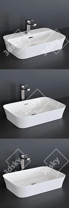 Modern Ceramic Washbasin - IPALYSS 3D model image 2