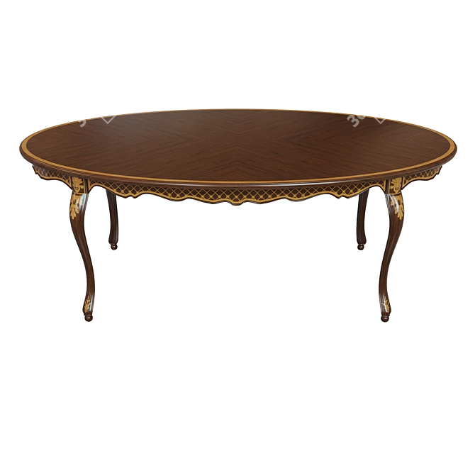Elegant Veneer Table | 2100 3D model image 1