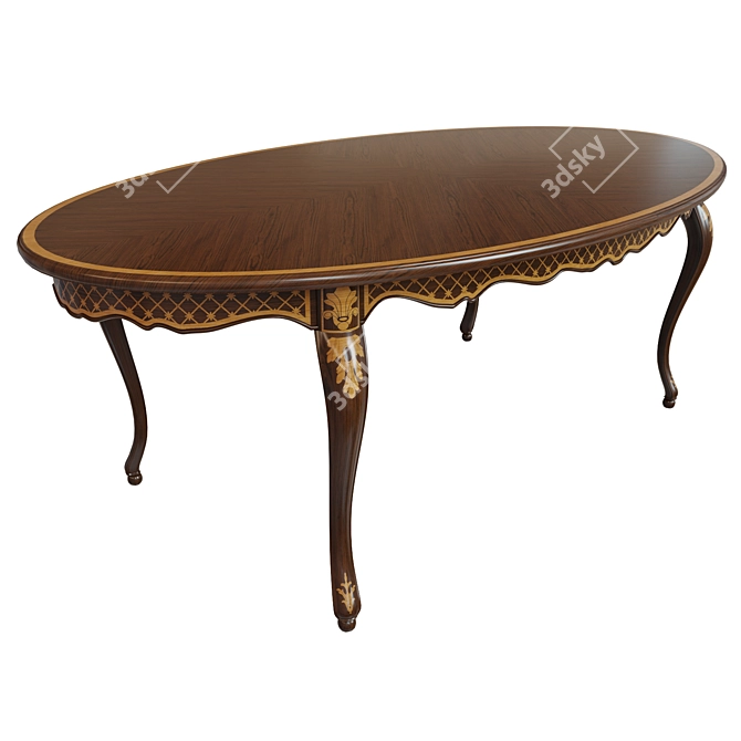 Elegant Veneer Table | 2100 3D model image 2