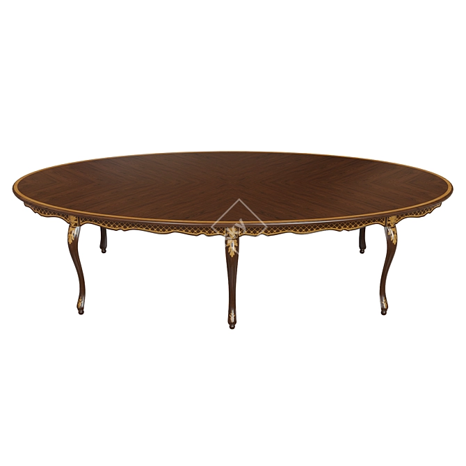 Classic Veneer Table 3000: Elegant and Timeless. 3D model image 1