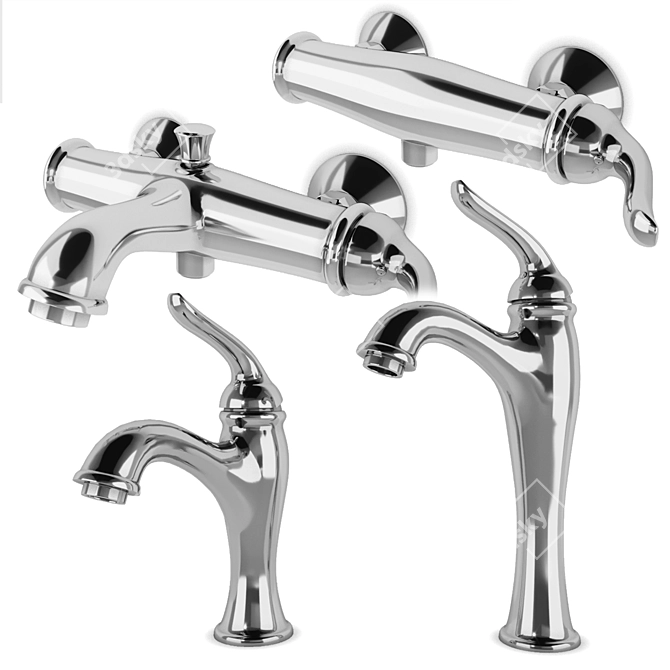 BelBagno Tiffany Faucet - Elegant and Modern 3D model image 1