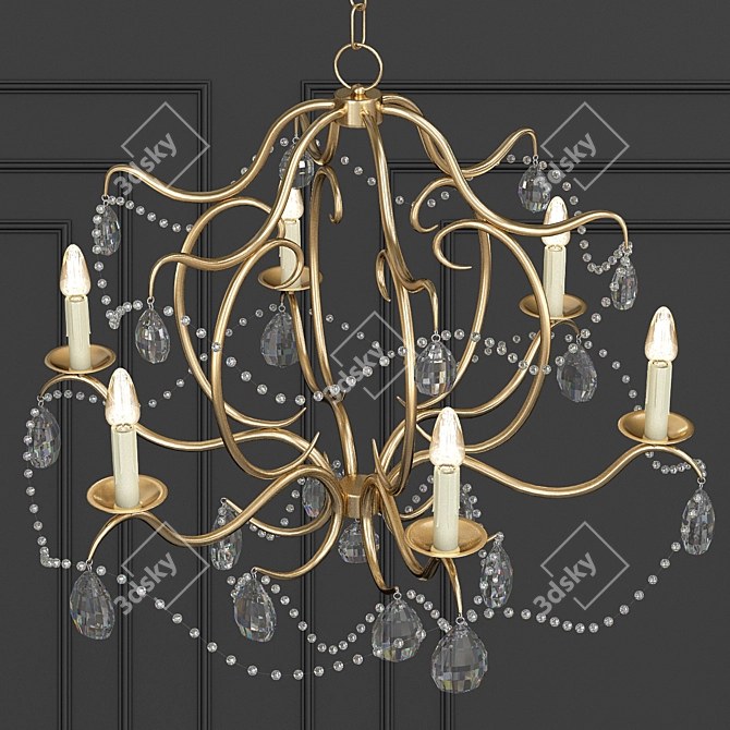 Elegant Jolie Crystal Chandelier 3D model image 2