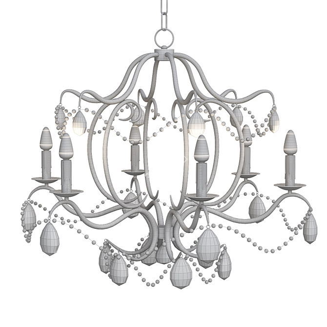 Elegant Jolie Crystal Chandelier 3D model image 3