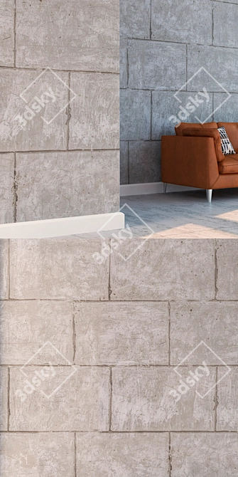 Seamless Detailed Blocks 3D model image 3