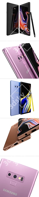 Samsung Galaxy Note 9: All Colors Available 3D model image 2