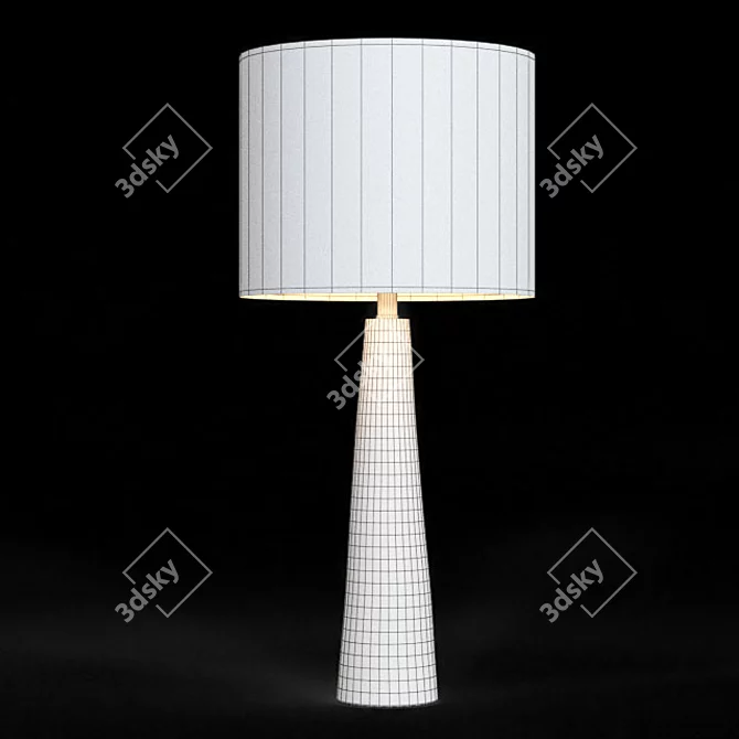 Title: Modern Glass Table Lamp 3D model image 3
