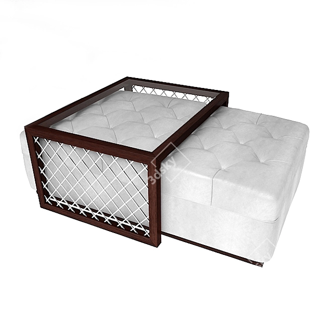 Elegant Ottoman Coffee Table 3D model image 1