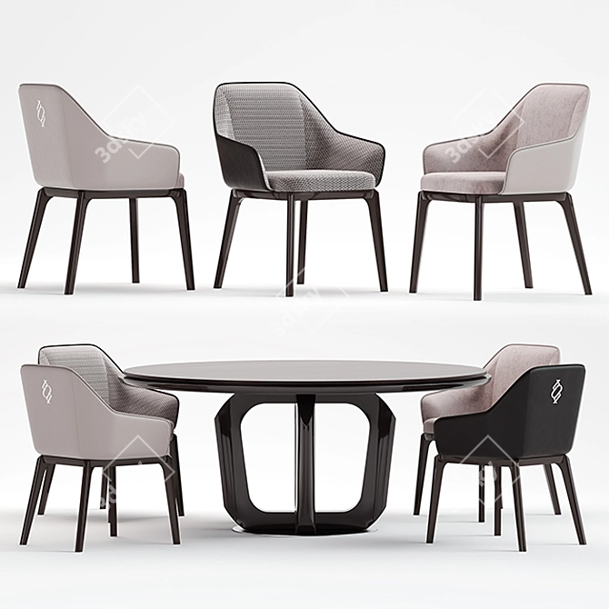 Elegant 1743 SILLA Chair 3D model image 1