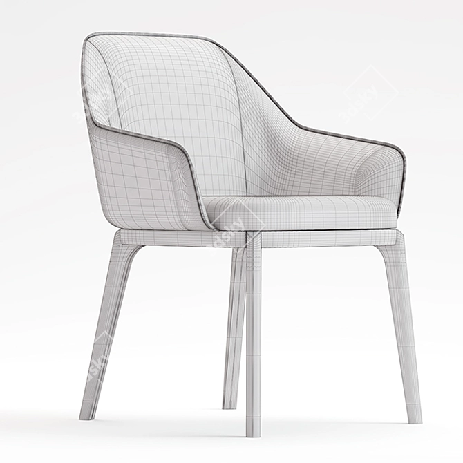 Elegant 1743 SILLA Chair 3D model image 3