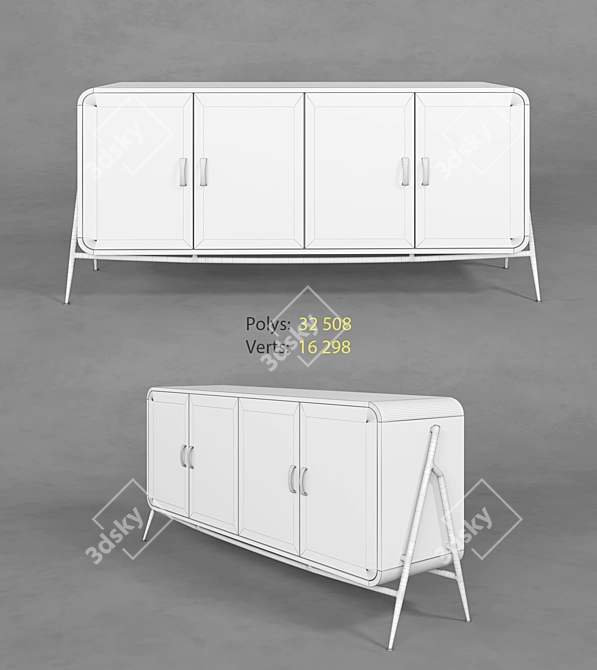 Elegant Mallund Sideboard 3D model image 3