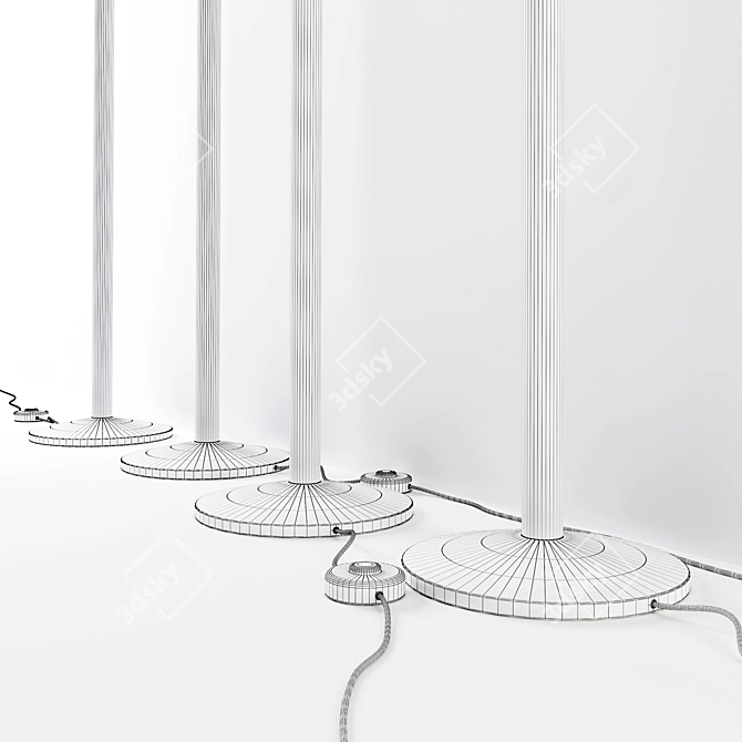 Sleek Emission Floor Lamp 3D model image 3