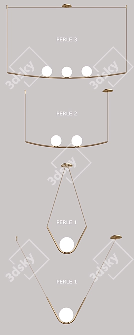 Larose Guyon Perle Lamp Collection 3D model image 2