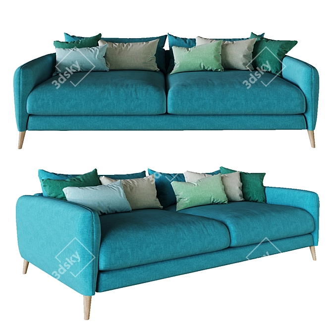 Cozy Squishmeister Sofa by Loaf 3D model image 1