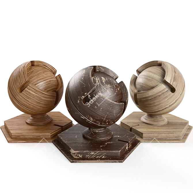 Wooden Marvels: Seamless Textured Shaders 3D model image 1