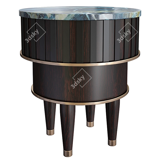 Gorgeous Greta Sodalite Side Table 3D model image 1
