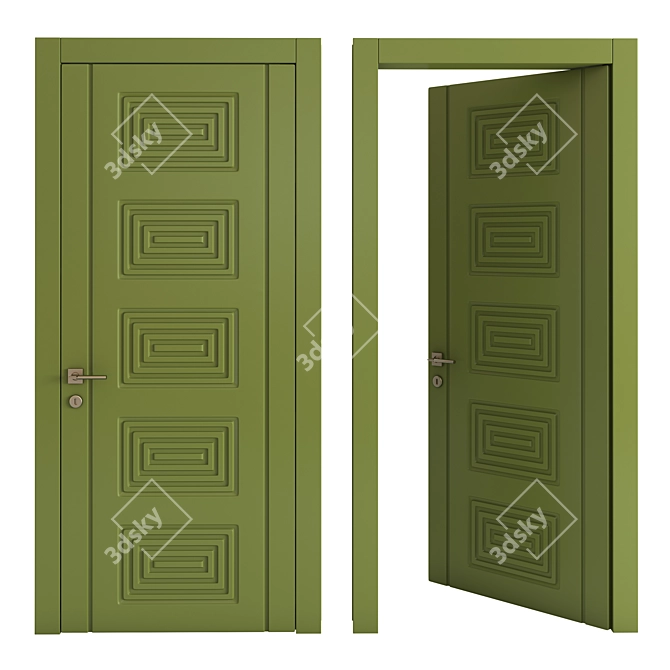 Elegant Door 01: Max Files, FBX & Textures 3D model image 1