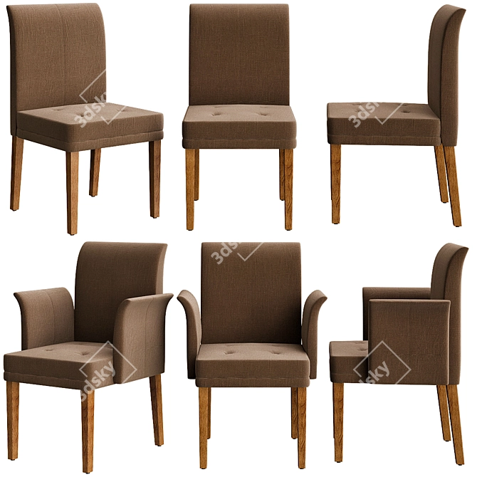 Luxury Lord Gerrit Armchair 3D model image 1
