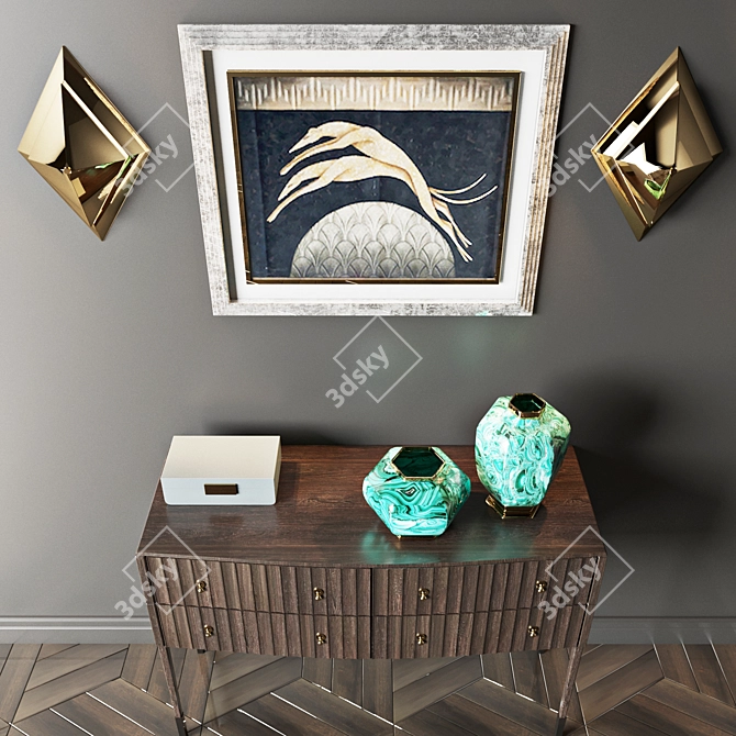 Console + Sconce Set for Eichholtz: Wall Lamp Augusta 3D model image 3