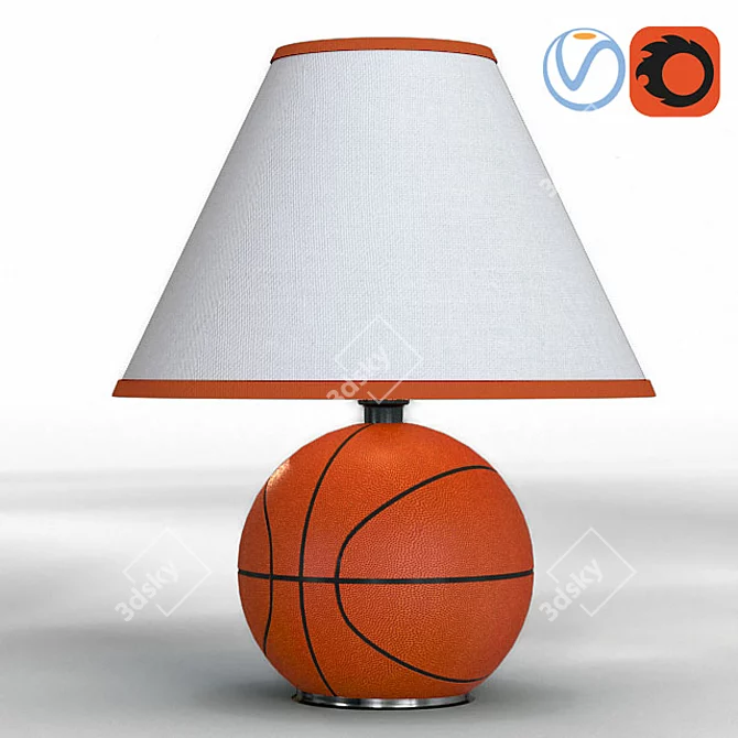 Slam Dunk 12" Hoop Lamp 3D model image 1