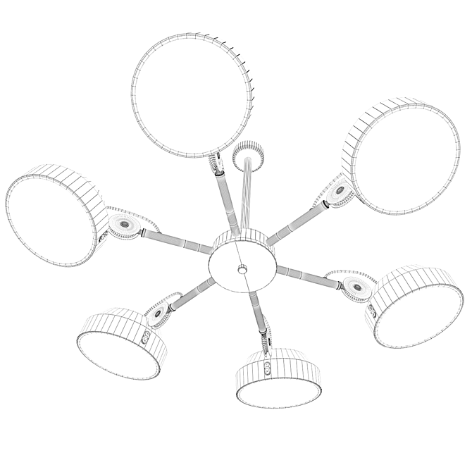Swivel Lamp Chandelier 3D model image 3