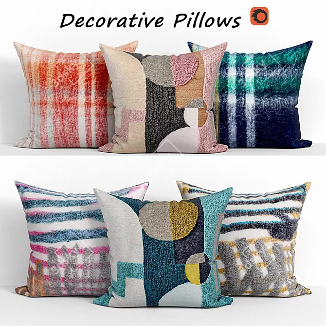 West Elm Decorative Pillows 3D model image 1