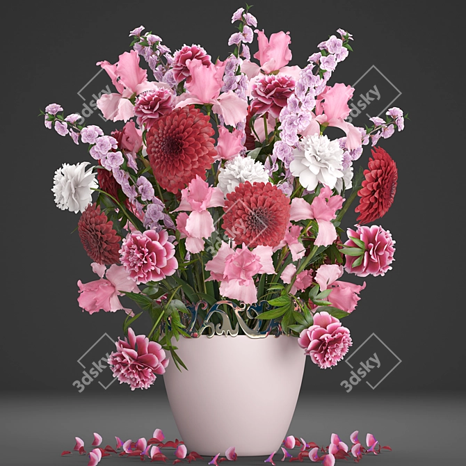 Title: Spring Blossom Bouquet 3D model image 1