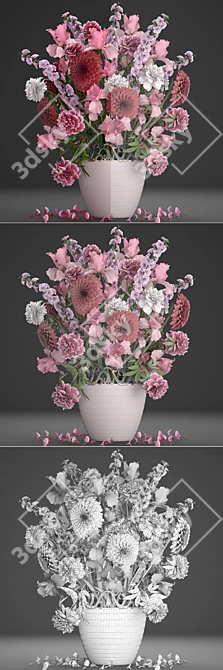Title: Spring Blossom Bouquet 3D model image 3