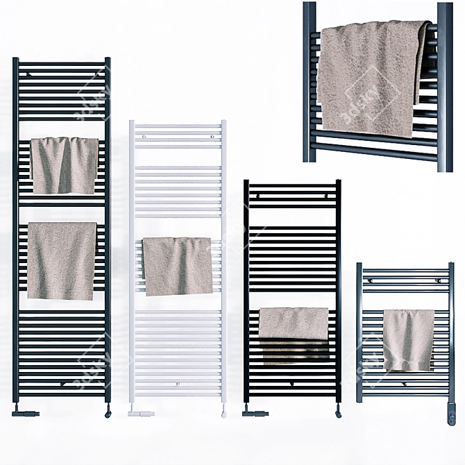 Zehnder Toga Towel Warmer | Stylish & Efficient 3D model image 1