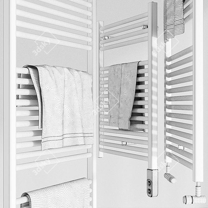 Zehnder Toga Towel Warmer | Stylish & Efficient 3D model image 2