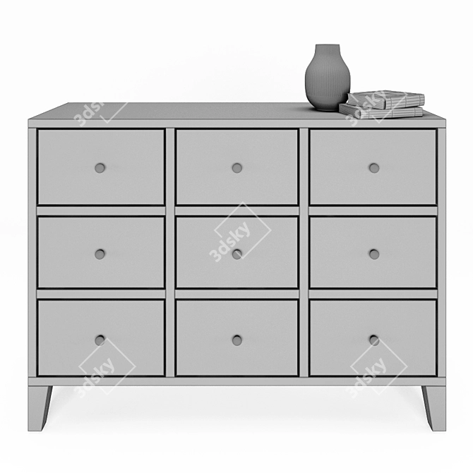 Bruggia Dark Gray Chest 3D model image 3