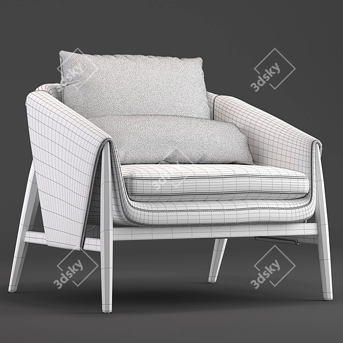 Sleek Comfort: Enne-Gross Chair 3D model image 3