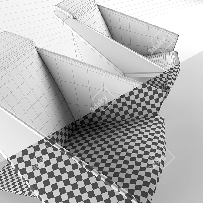 Sculptural Origami: Cassina Taliesin Armchair 3D model image 3