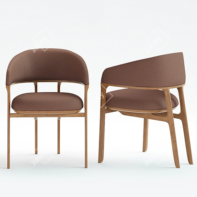 Sleek Desk and Chair Set 3D model image 2