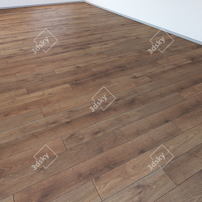 Walnut Texture Solid Floor 3D model image 1