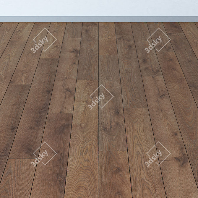 Walnut Texture Solid Floor 3D model image 2