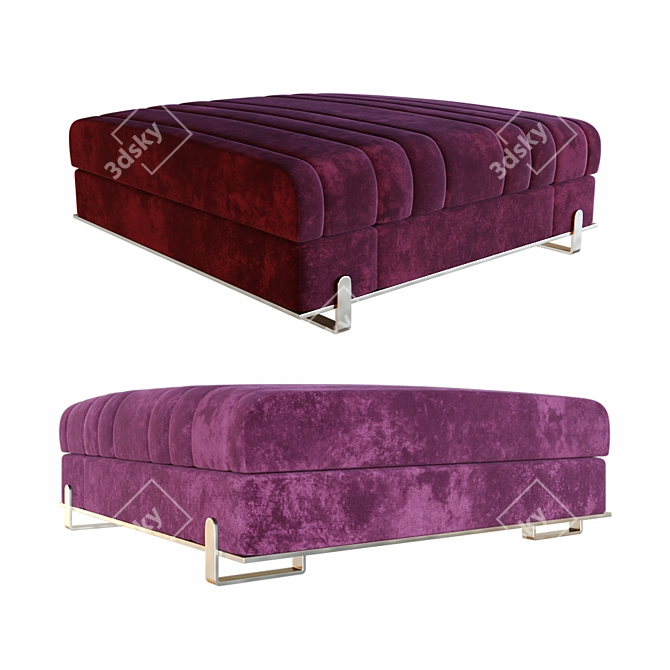 Capitol Grand Art Deco Ottoman 3D model image 1